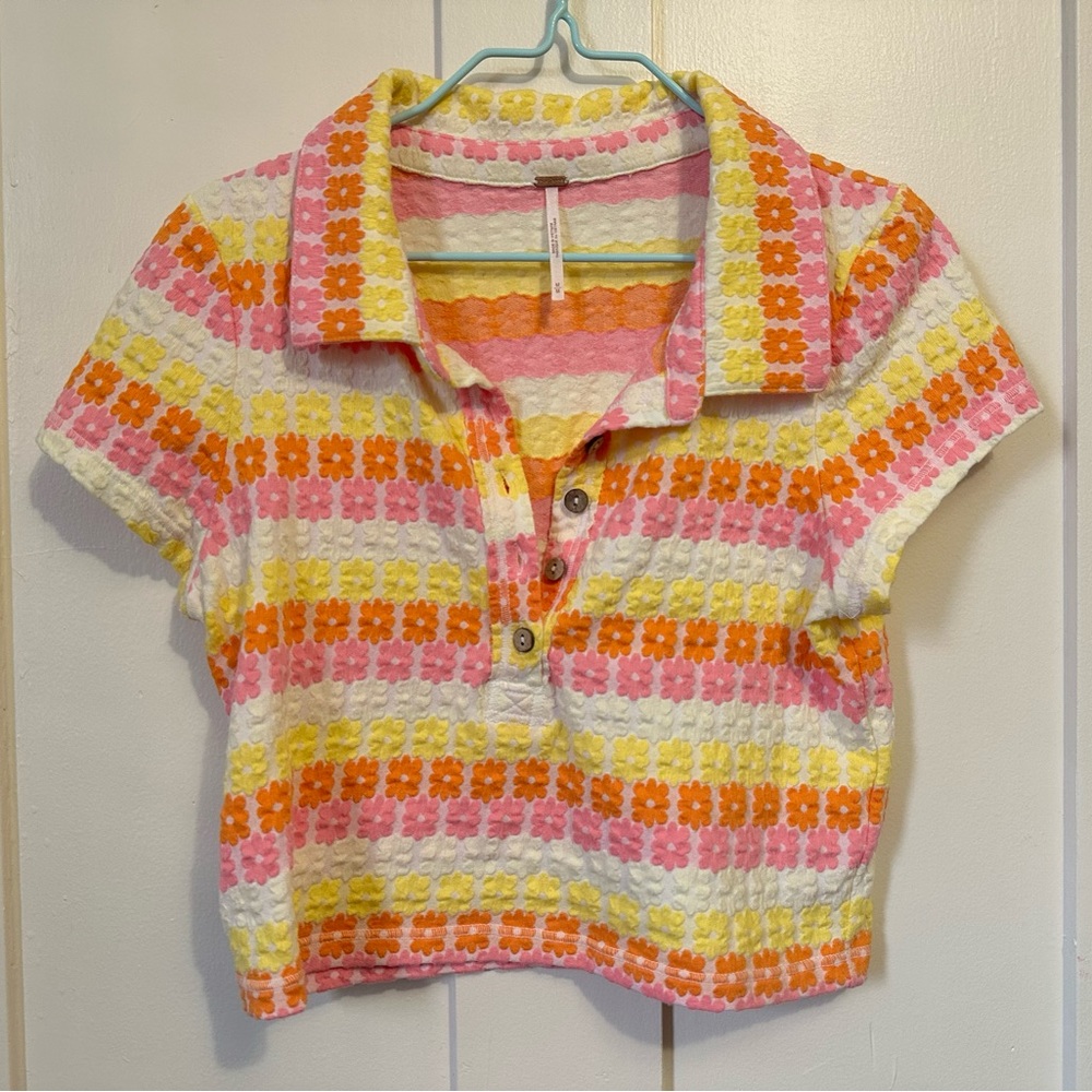 Free People button up crop